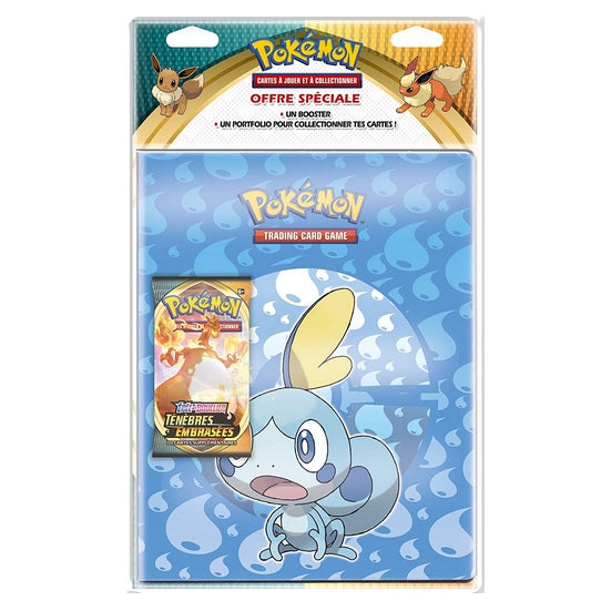 Pack cahier range-cartes et booster Pokémon Épée et Bouclier 3