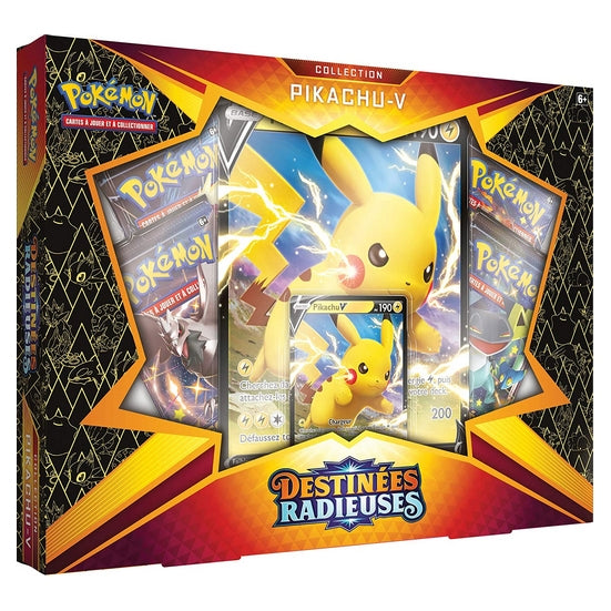 Pokémon - Destinées Radieuses - Coffret 4 boosters : Pikachu-V - Français