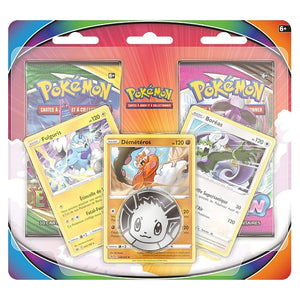 Pack Pokémon 2 Boosters - Epée et Bouclier - 3 Cartes Promos - Français