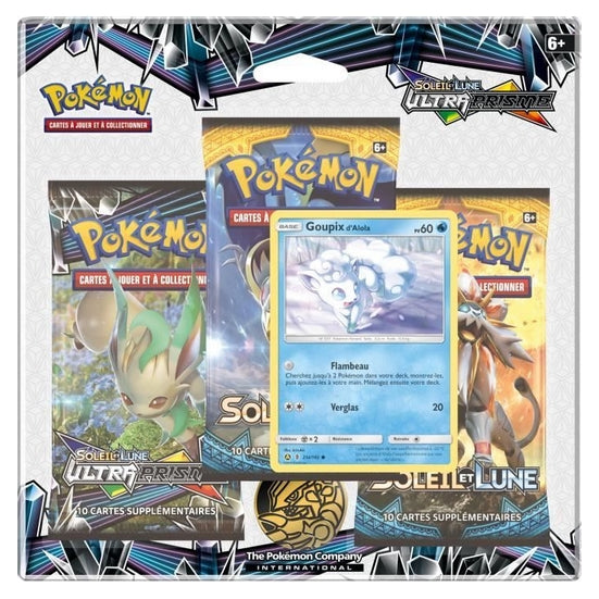 Pokémon - Soleil et Lune SL05 - Ultra Prisme - Pack 3 boosters - Goupix d'Alola - Français